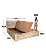 Dravidian Queen Size Bed With Box Storage Vintage White Finish