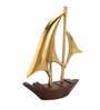 Dream Boat Large Raw Gold Finish Aluminium Boat