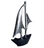 Dream Boat Silver& Black Aluminium Showpiece