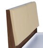 Dream Queen Size Upholstered Bed with Storage In Light Brown Finish