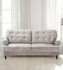 Wakefit Dreamer Fabric 3 Seater Sofa In White Colour