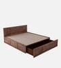 Dreamer Sheesham Wood King Size Bed in Teak Finish with Drawer Storage