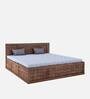 Dreamer Sheesham Wood King Size Bed in Teak Finish with Drawer Storage