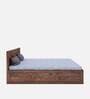 Dreamer Sheesham Wood Queen Size Bed in Teak Finish with Drawer Storage