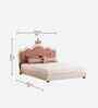Dreamy Palace  Leatherette Kids Twin Bed With Hydraulic Storage In White And Pink Colour
