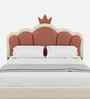 Dreamy Palace Leatherette Kids Twin Bed With Box Storage In Pink And White Colour