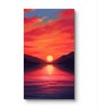 Dreamy Sunset 16inx20in Gallery Wrap Canvas Painting for Living Room