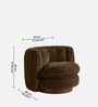 Dreovyn Plush Lounge Chair In Olive Green Colour