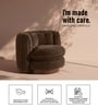 Dreovyn Plush Lounge Chair In Olive Green Colour