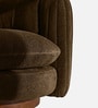 Dreovyn Plush Lounge Chair In Olive Green Colour