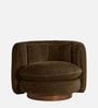 Dreovyn Plush Lounge Chair In Olive Green Colour