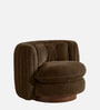 Dreovyn Plush Lounge Chair In Olive Green Colour