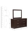 Kazue Six Drawer Dressing Table in Chocolate Beech Finish