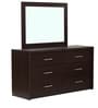 Kazue Six Drawer Dressing Table in Chocolate Beech Finish