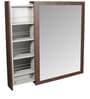 Mango Wood Rectangle Wall Mirror in Brown colour