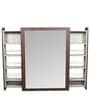 Mango Wood Rectangle Wall Mirror in Brown colour