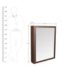 Mango Wood Rectangle Wall Mirror in Brown colour