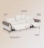 Drift Fabric 3 Seater Motorized Recliner Sofa in Beige Colour