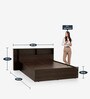 Drift King Size Bed in Brown Finish with Box Storage