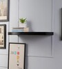 Engineered Wood Floating Book Shelf In Black Colour