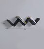 Engineered Wood Zigzag Floating Book Shelf In Black Colour