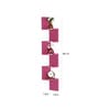 Engineered Wood Snack Shape Corner Wall Shelf In Pink Colour