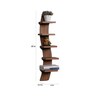 Engineered Wood Snack Shape Floating Book Shelf in Brown Colour