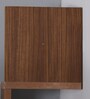 Engineered Wood Zigzag Corner Wall Shelf in Brown Colour