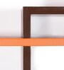 Set Of 3 Engineered Wood Intersecting Book Shelf In Orange & Brown Colour
