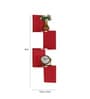 Engineered Wood Zigzag Corner Wall Shelf in Red Colour