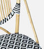 Driftwood Haven Wicker Dining Chair in Black & White Colour