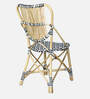 Driftwood Haven Wicker Dining Chair in Black & White Colour