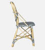 Driftwood Haven Wicker Dining Chair in Black & White Colour