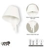 Dripora Modern White Wall Light With Abstract Drip Design Decorative Powder Coated Metal Wall Lamp For Bedroom, Living Room & Hallway (E27 Compatible)