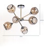 Dritta Gold Glass Chandelier