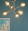 Dritta Gold Glass Chandelier