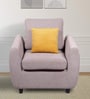 Droopy Fabric 1 Seater Sofa in Light Grey Colour