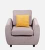 Droopy Fabric 1 Seater Sofa in Light Grey Colour