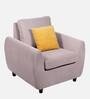 Droopy Fabric 1 Seater Sofa in Light Grey Colour