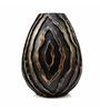 Drop Black & Brown Polyresin Vase