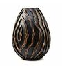 Drop Black & Brown Polyresin Vase