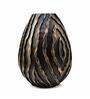 Drop Black & Brown Polyresin Vase