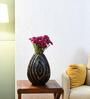 Drop Black & Brown Polyresin Vase