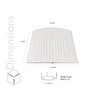 Droplet White Linen Pleated Lampshade
