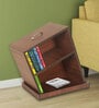 Drowning Shelf Large Side Table In Brown Teak Finish Drowning Shelf Large Side Table In Brown Teak Finish