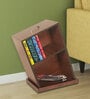 Drowning Shelf Medium Side Table In Brown Teak Finish Drowning Shelf Medium Side Table In Brown Teak Finish