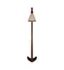 Druid Wooden Floor Lamp with Jute Shade & Brown Base