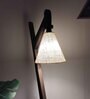 Druid Wooden Floor Lamp with Jute Shade & Brown Base