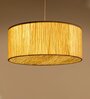 Drum (Large) Stainless Steel & Banana Fibre Pendant Hanging Light