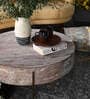 Drum Solid Wood Coffee Table in Natural Finish